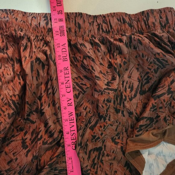 Athletic Works Womens Abstract Print Running Shorts Size Large Brown Black - Picture 8 of 14